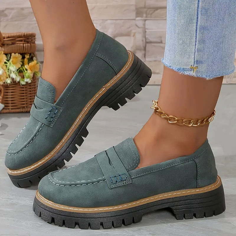 Nextpair | Loafers til kvinder med tyk sål – retro og komfortabel