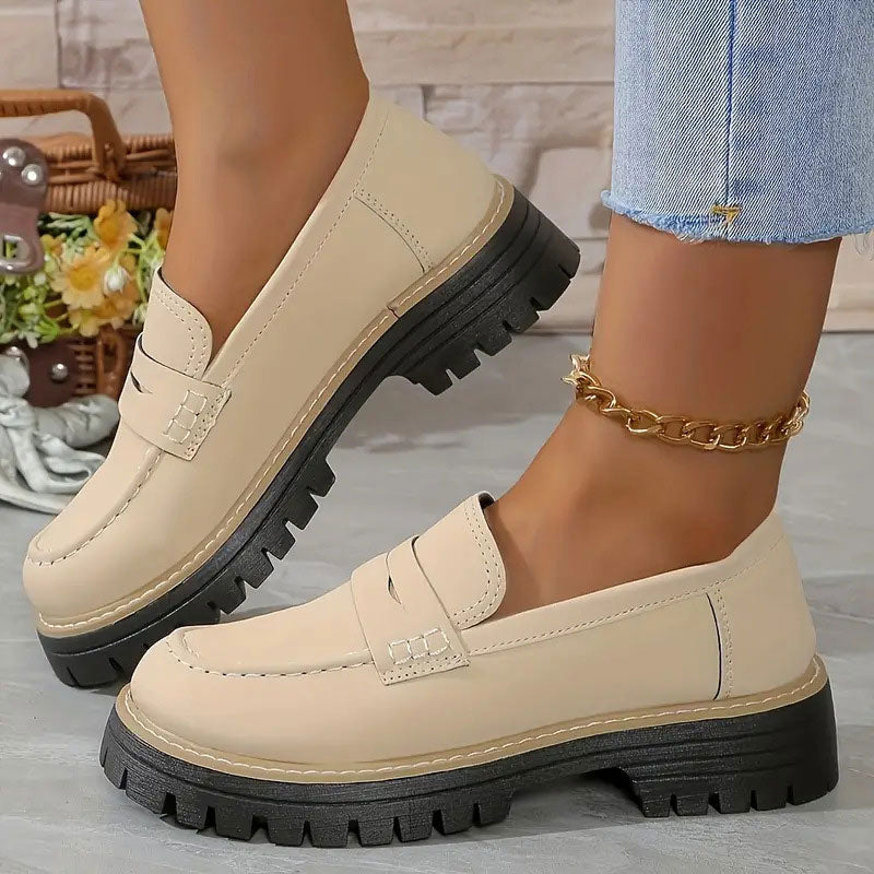 Nextpair | Loafers til kvinder med tyk sål – retro og komfortabel