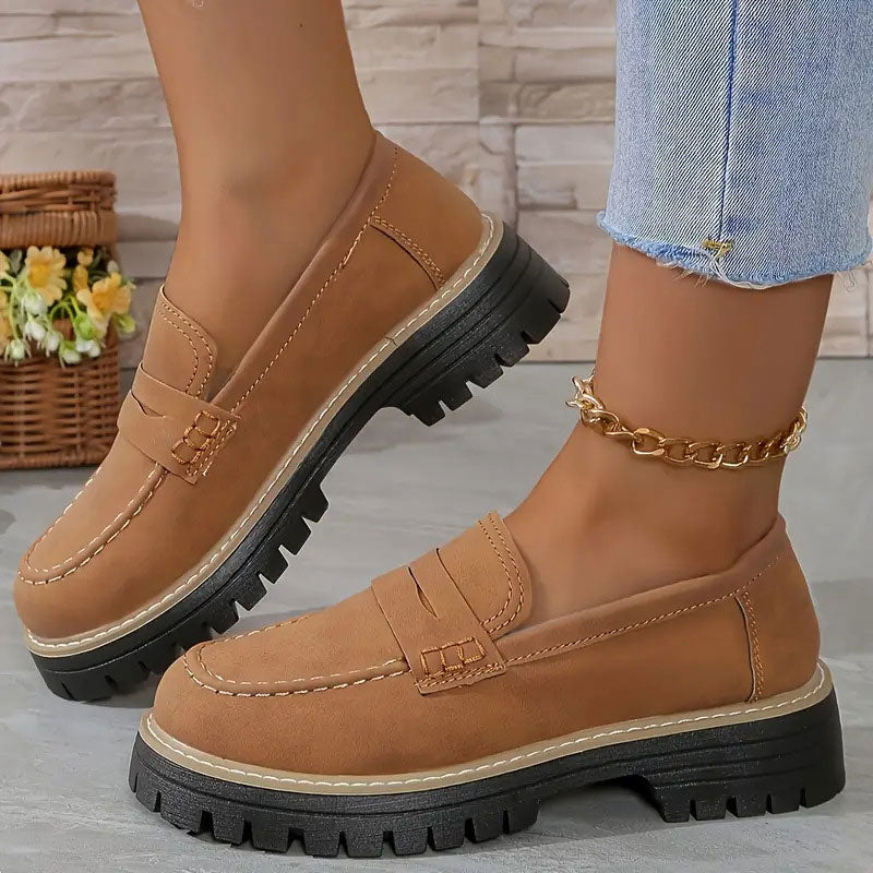 Nextpair | Loafers til kvinder med tyk sål – retro og komfortabel