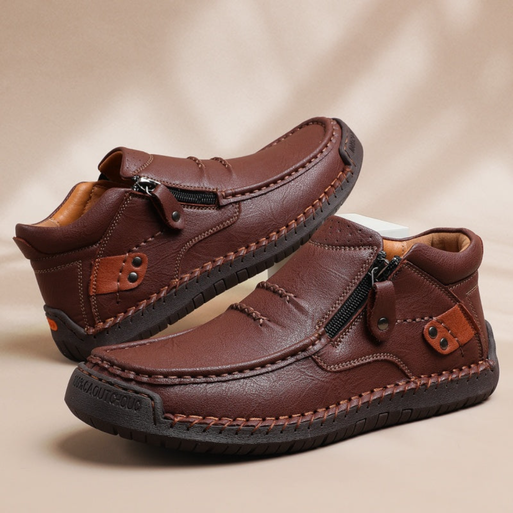 Nextpair | Retro-elegante slip-on herrestøvler i læderstil