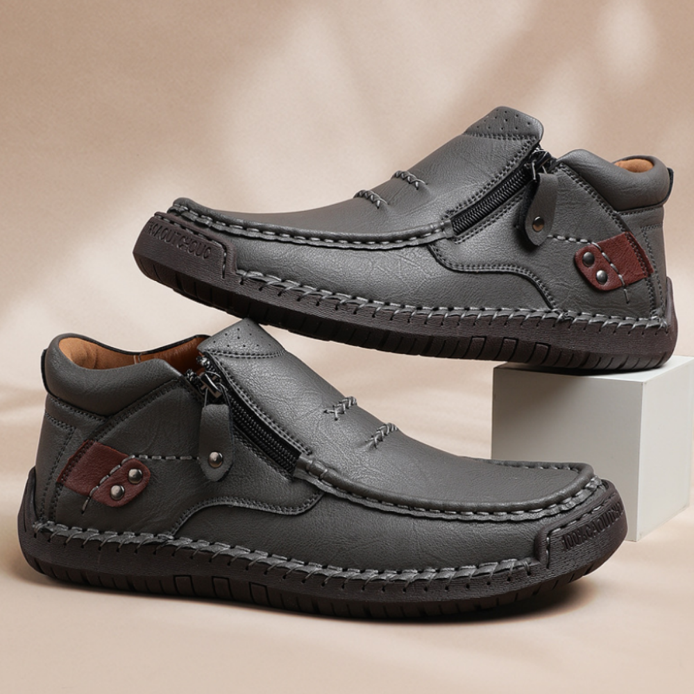 Nextpair | Retro-elegante slip-on herrestøvler i læderstil