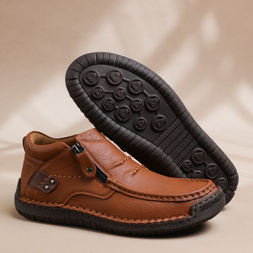 Nextpair | Retro-elegante slip-on herrestøvler i læderstil