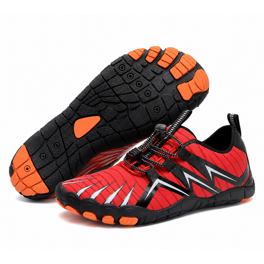 Nextpair | NaturSkridt Rød-Sort – Ergonomiske barfodssko